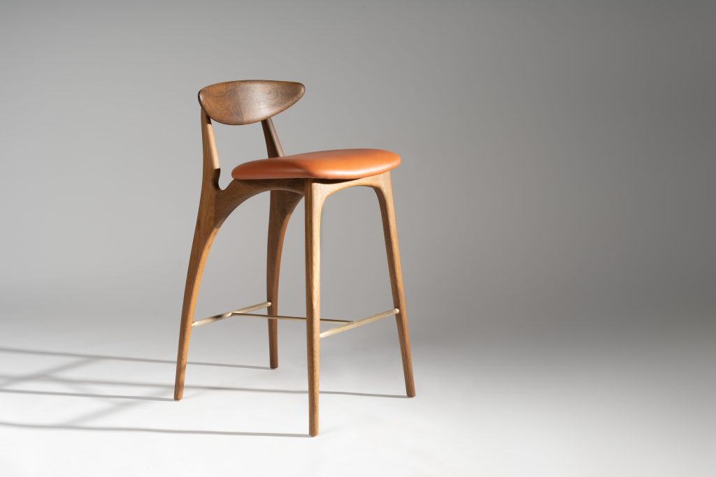 Shanowen High Stool Fumed Oak
